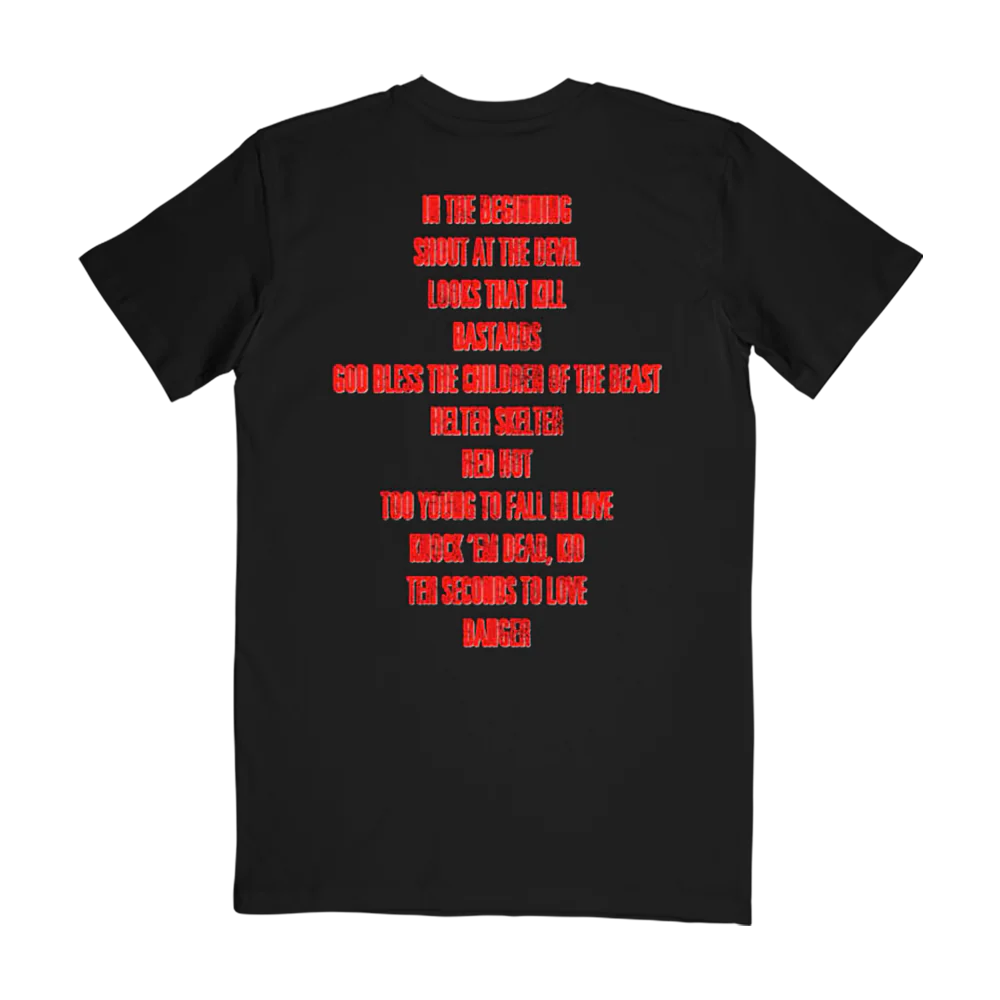 Shout At The Devil Tracklist Tee - Image 3